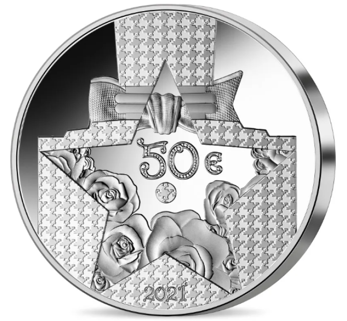 Frankreich 50 Euro Silbermünze PP 2021 - Französische Exzellenz – Dior