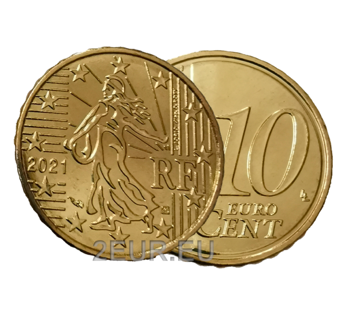 Frankreich 10 Cent UNC 2021