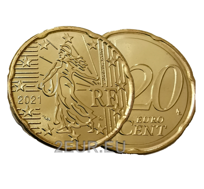 Frankreich 20 Cent UNC 2021