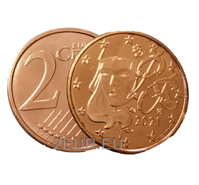 Frankreich 2 Cent UNC 2021