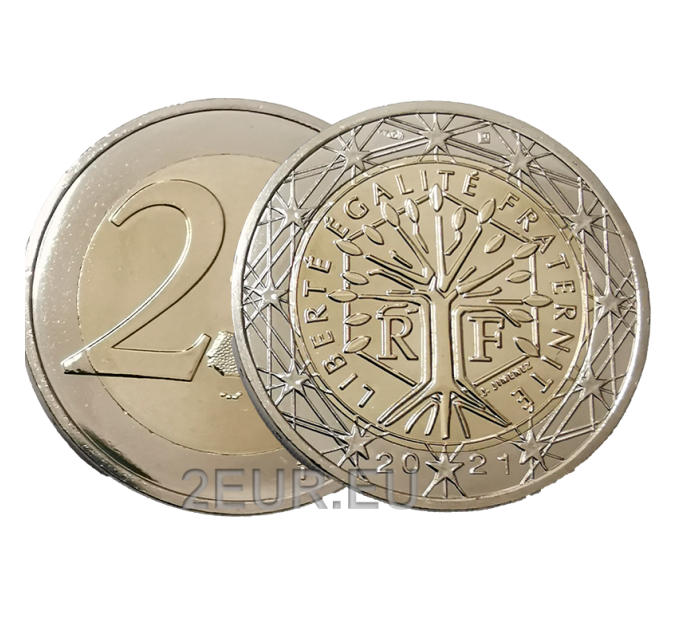 Frankreich 2 Euro UNC 2021