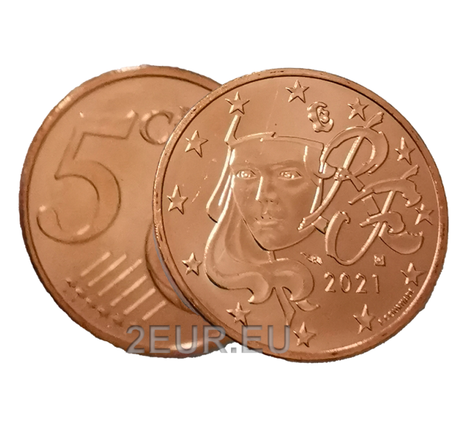 Frankreich 5 Cent UNC 2021