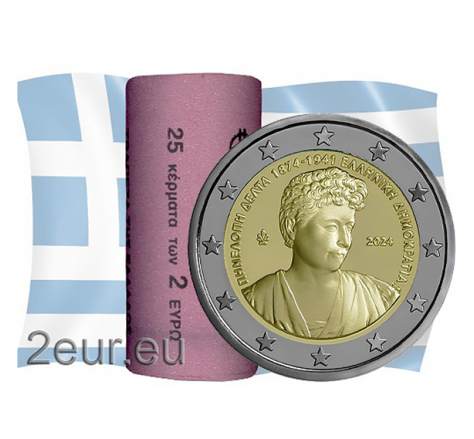 Griechenland 2 Euro Rolle 2024 – 150. Geburtstag von Penelope Delta
