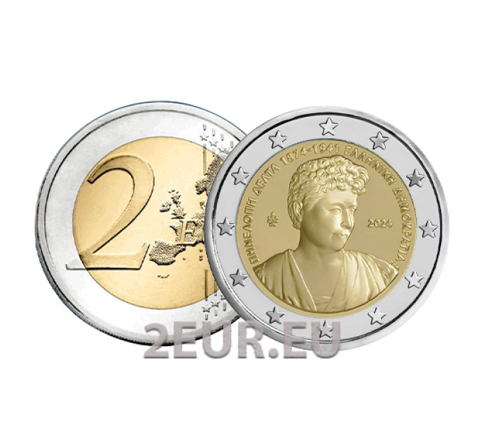 Griechenland 2 euro UNC 2024 – 150. Geburtstag von Penelope Delta