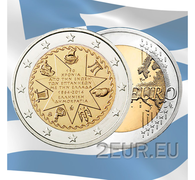 Griechenland 2 euro UNC 2014 - 150. Jahrestag der Vereinigung der Ionischen Inseln mit Griechenland