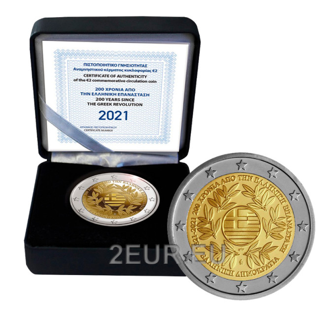 Griechenland 2 euro proof 2021 - 200 Jahre nach der griechischen Revolution