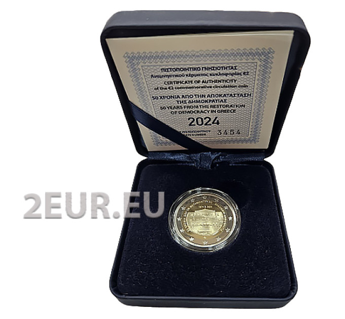 Griechenland 2 euro Proof 2024 - 50. Jahrestag der Wiederherstellung der Demokratie in Griechenland