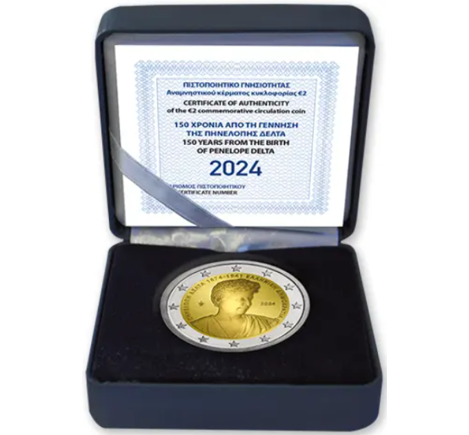 Griechenland 2 euro Proof 2024 - 150. Geburtstag von Penelope Delta
