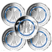 Deutschland 10 Euro UNC 2024 – Im Dienst der Gesellschaft – Polizei - ADFGJ