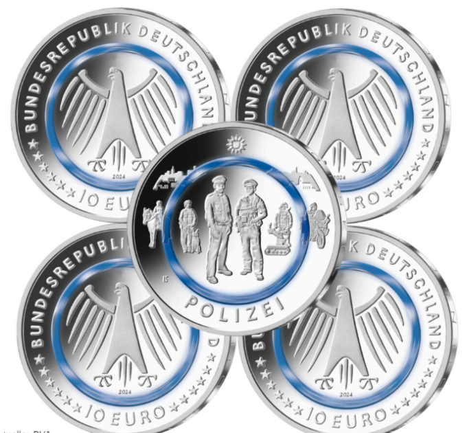Deutschland 10 Euro UNC 2024 – Im Dienst der Gesellschaft – Polizei - ADFGJ