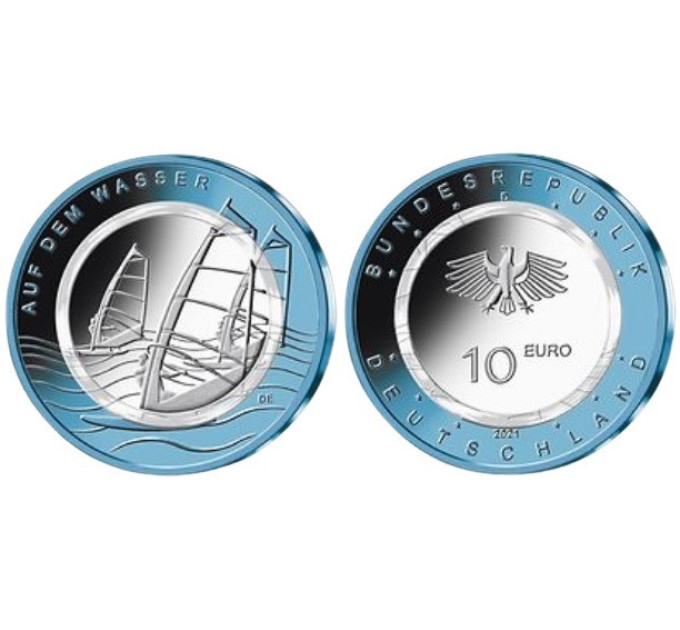 Deutschland 10 Euro UNC 2021 – Auf dem Wasser