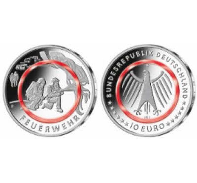 Deutschland 10 Euro UNC 2023 – Im Dienst der Gesellschaft – Feuerwehrleute
