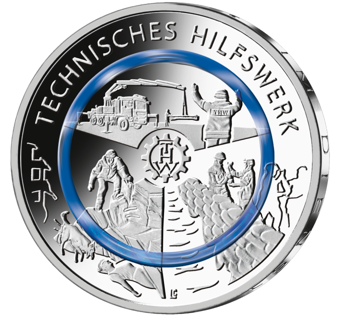 Deutschland 10 Euro UNC 2025 – Im Dienst der Gesellschaft – Agentur für technische Unterstützung