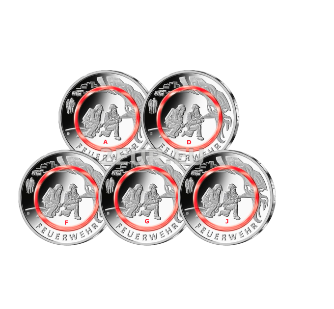 Deutschland 10 Euro UNC 2023 – Im Dienst der Gesellschaft – Feuerwehr - ADFGJ