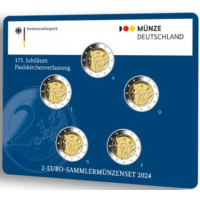  Deutschland 2 Euro-Münzsatz BU 2024 – 175 Jahre Paulskirchenverfassung – ADFGJ