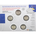  Deutschland 2 Euro-Münzsatz BU 2020 – Brandenburg - Schloss Sanssouci – ADFGJ