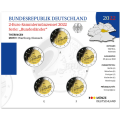  Deutschland 2 Euro-Münzsatz BU 2022 – Thüringen. Wartburg – ADFGJ
