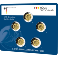  Deutschland 2 Euro-Münzsatz BU 2023 – 1275. Jahrestag der Geburt Karls des Großen – ADFGJ