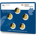  Deutschland 2 Euro-Münzsatz BU 2023 – Hamburg - Elbphilharmonie – ADFGJ