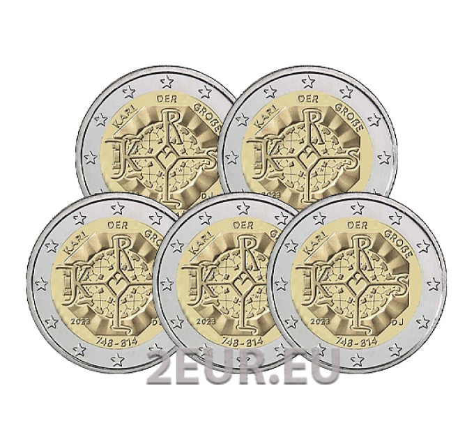 Deutschland 2 euro UNC 2023 - 1275. Jahrestag der Geburt Karls des Großen - ADFGJ