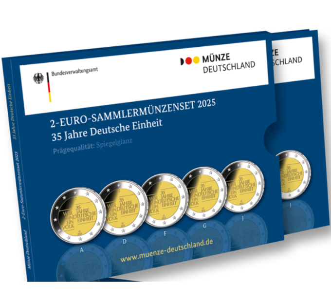 Deutschland 2 Euro PP 2025 – 35 Jahre Deutsche Einheit