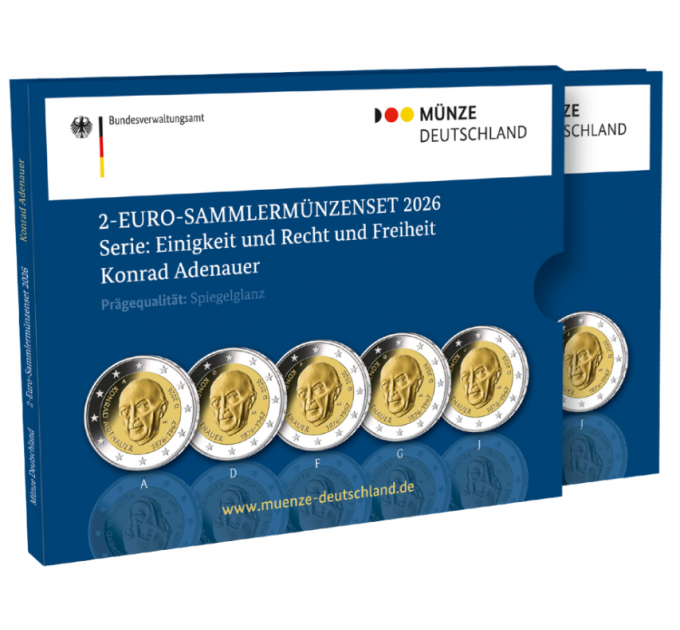 Deutschland 2 Euro PP 2026 – Konrad Adenauer