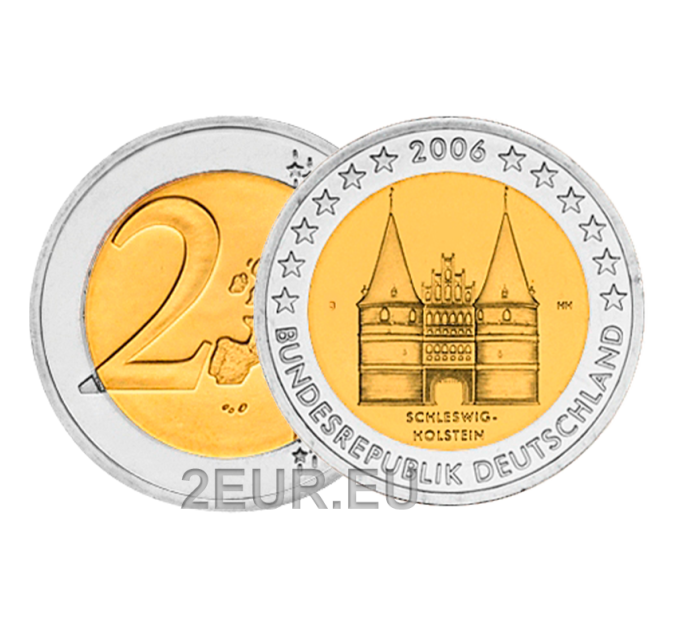 Deutschland 2 euro UNC 2006 - Holstentor in Lübeck - J - Hamburg