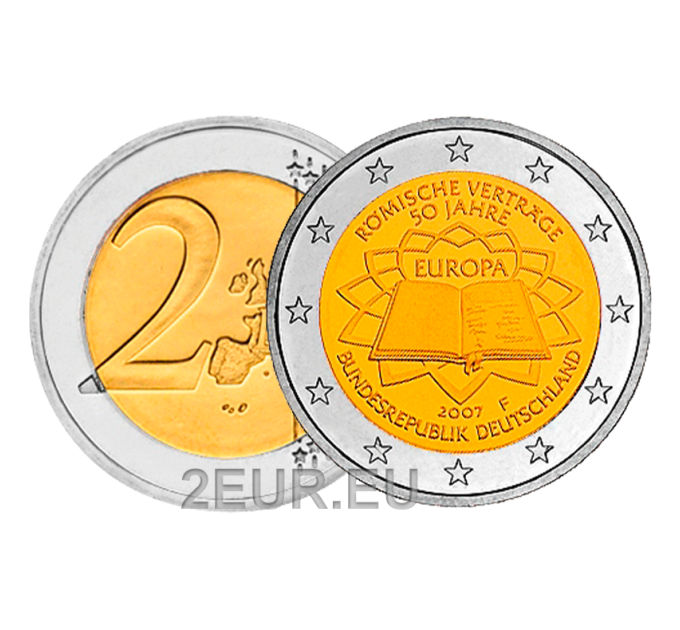 Deutschland 2 euro UNZ 2007 - 50 Jahre Römische Verträge - F - Stuttgart