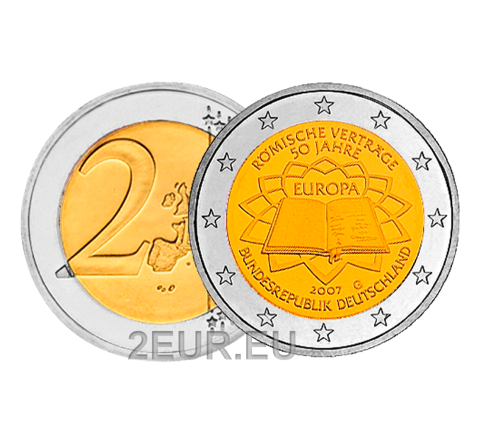 Deutschland 2 euro unz 2007 - 50 Jahre Römische Verträge - G - Karlsruhe
