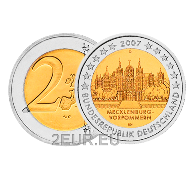 Deutschland 2 euro UNC 2007 - Schweriner Schloss - D - München