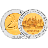 Deutschland 2 euro UNC 2007 - Schweriner Schloss - J - Hamburg