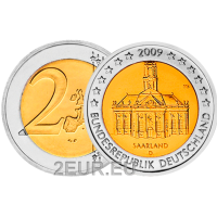 Deutschland 2 euro UNC 2009 - "Saarland Ludwigskirche Saarbrücken" - D - München