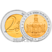 Deutschland 2 euro UNC 2009 - Saarland Ludwigskirche Saarbrücken - J - Hamburg