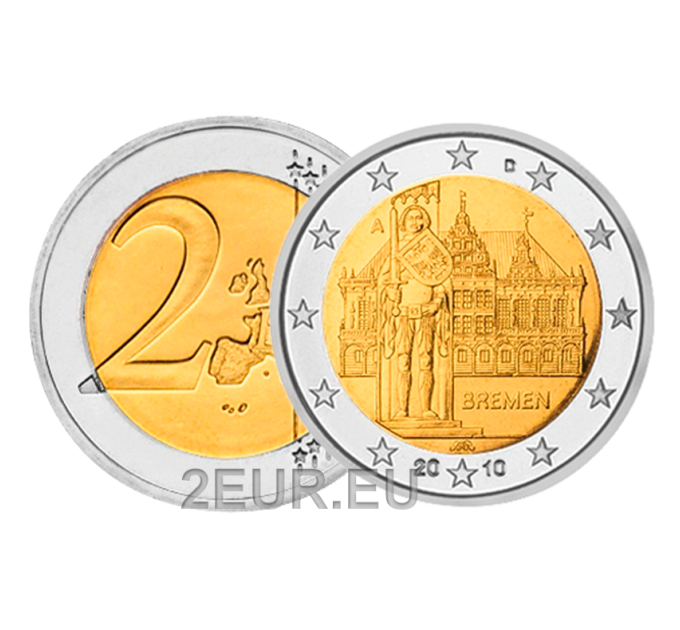Deutschland 2 euro UNC 2010 - Rathaus und Roland - A - Berlin
