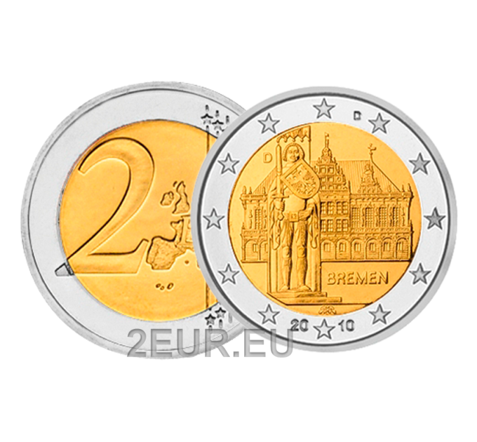 Deutschland 2 euro UNC 2010 - Rathaus und Roland - D - München