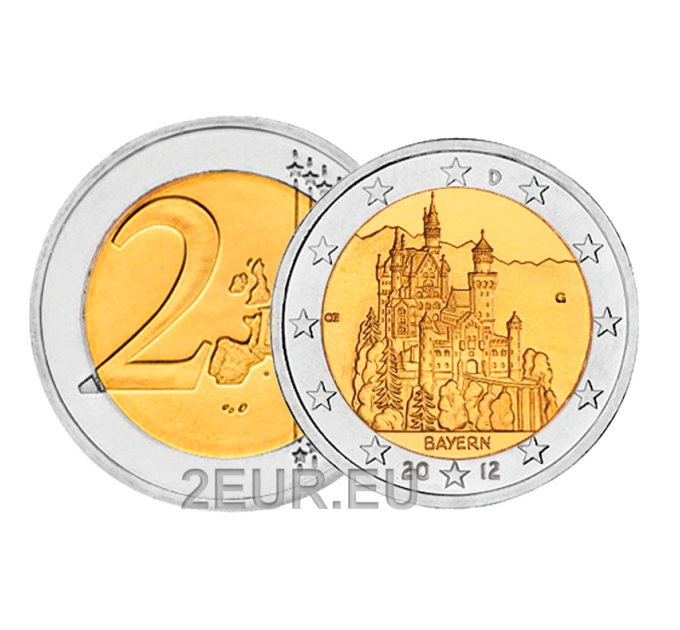 Deutschland 2 euro UNC 2012 - BAYERN - G - Karlsruhe