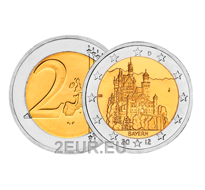 Deutschland 2 euro UNC 2012 - BAYERN - J - Hamburg