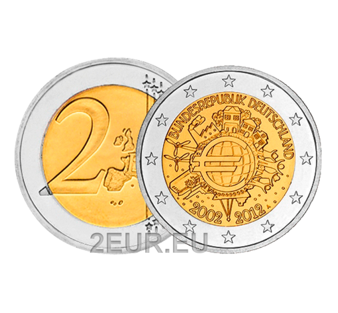 Deutschland 2 euro UNC 2012 - 10 Jahre Euro-Bargeld - A - Berlin