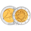 Deutschland 2 euro UNC 2012 - 10 Jahre Euro-Bargeld - F - Stuttgart