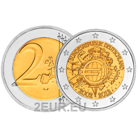Deutschland 2 euro UNC 2012 - 10 Jahre Euro-Bargeld - F - Stuttgart