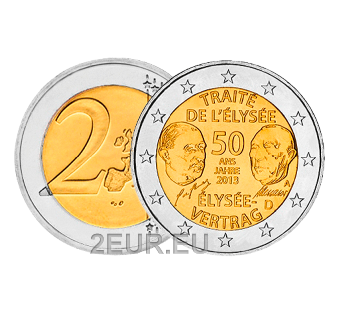 Deutschland 2 euro UNC 2013 - 50 Jahre Elysée-Vertrag - A - Berlin