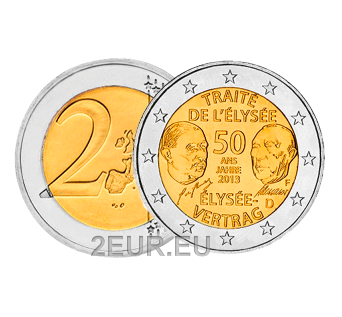 Deutschland 2 euro UNC 2013 - 50 Jahre Elysée-Vertrag - F - Stuttgart