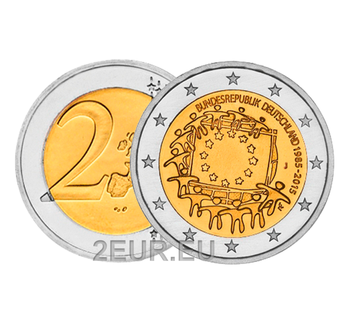 Deutschland 2 euro UNC 2015 - 30 Jahre Europaflagge - J - Hamburg