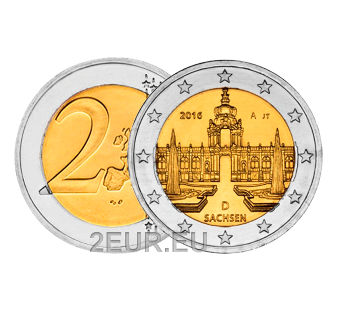 Deutschland 2 euro UNC 2016 - Zwinger in Dresden - A - Berlin
