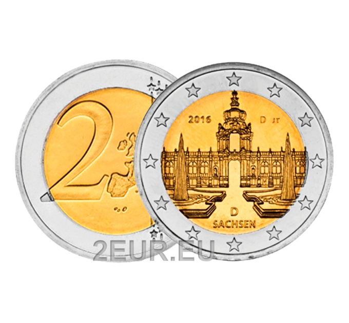 Deutschland 2 euro UNC 2016 - Zwinger in Dresden - D - München