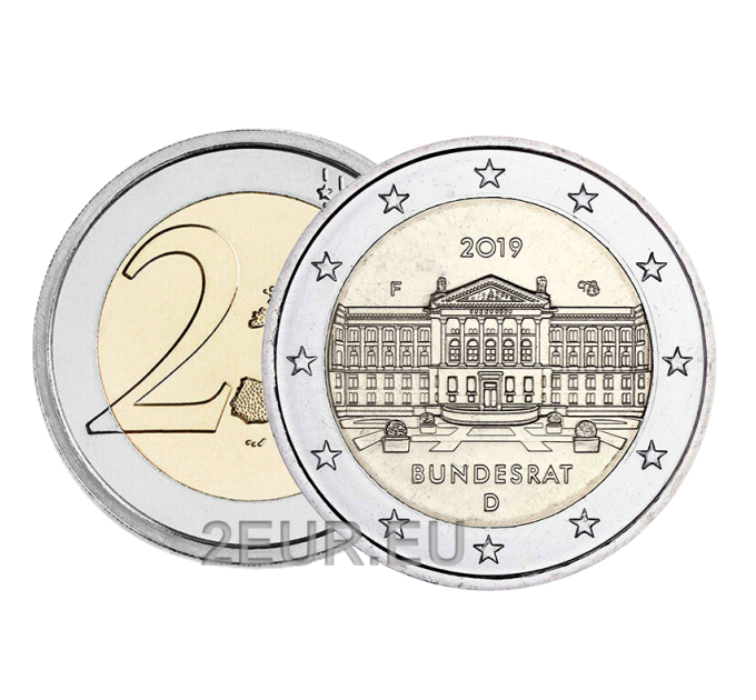 Deutschland 2 euro UNC 2019 - Bundesrat - F - Stuttgart