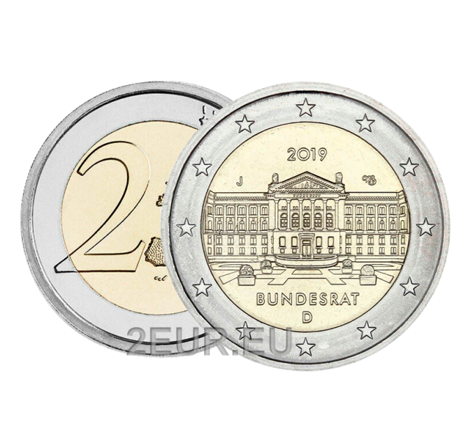 Deutschland 2 euro UNC 2019 - Bundesrat - J - Hamburg