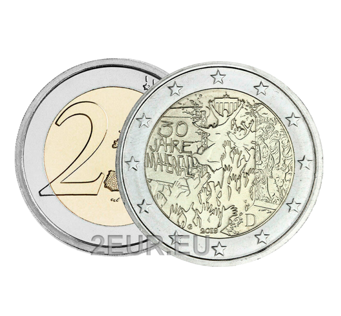 Deutschland 2 euro UNC 2019 - 30 Jahre Mauerfall - G - Karlsruhe