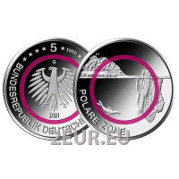 Deutschland 5 euro UNC 2021 - Polarzone - G - Karlsruhe