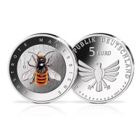 Deutschland 5 euro UNC 2023-2 - Die wunderbare Welt der Insekten – Rote Mauerbiene